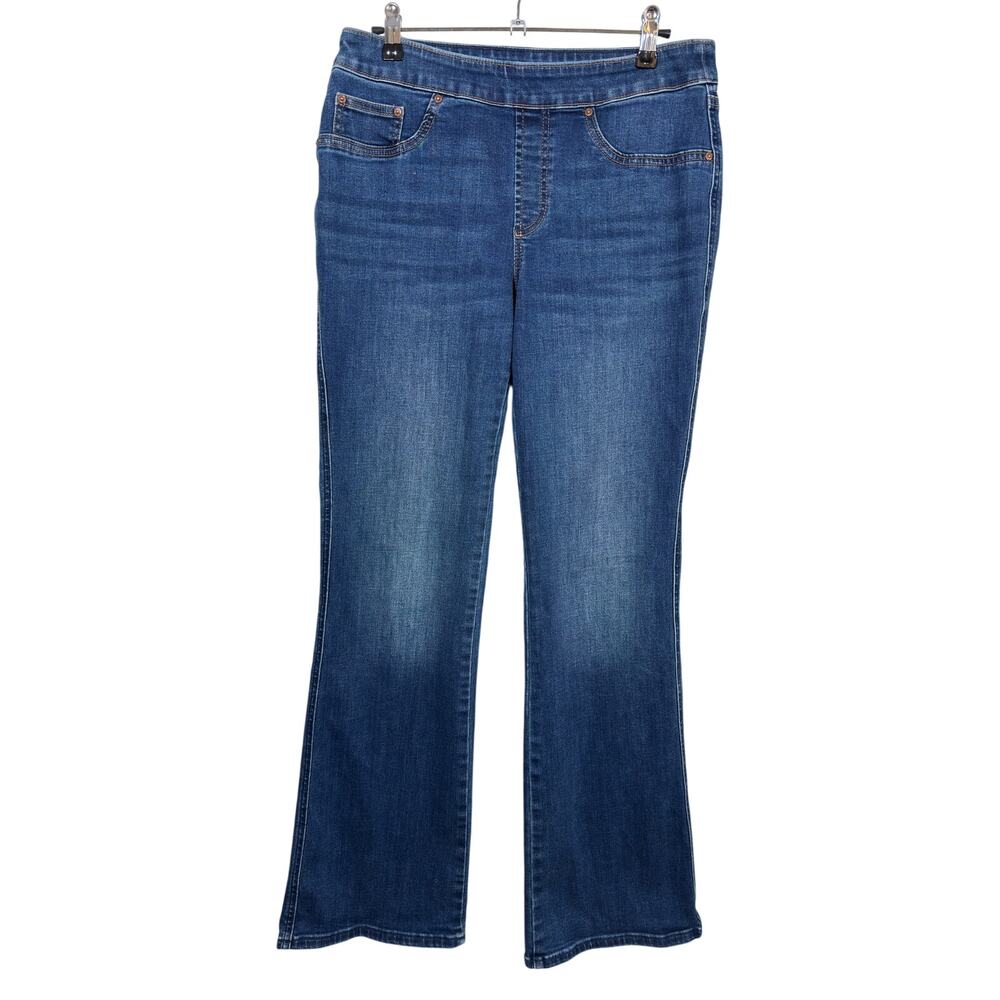 Chico's Pull-On Slim Boot Jeans Womens 0.5 US 6R Blue Bootcut Jeggings Stretch